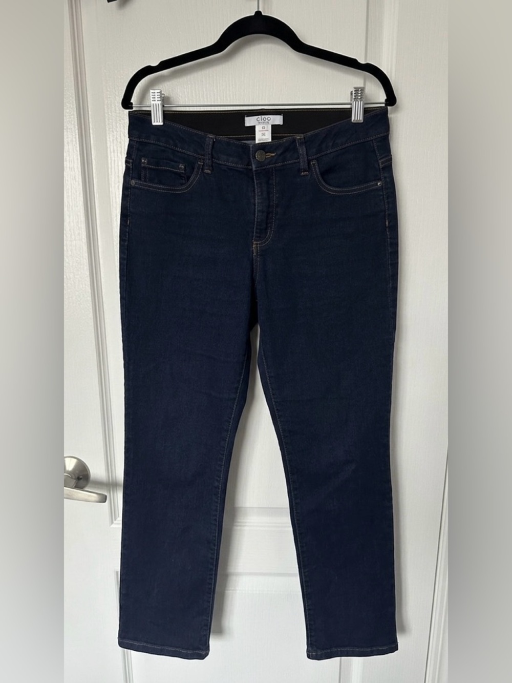 Cleo Petites Dark Wash Straight Leg Jeans - Picture 2 of 3